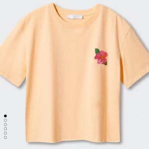 Mango Embroidered Cotton T-shirt
